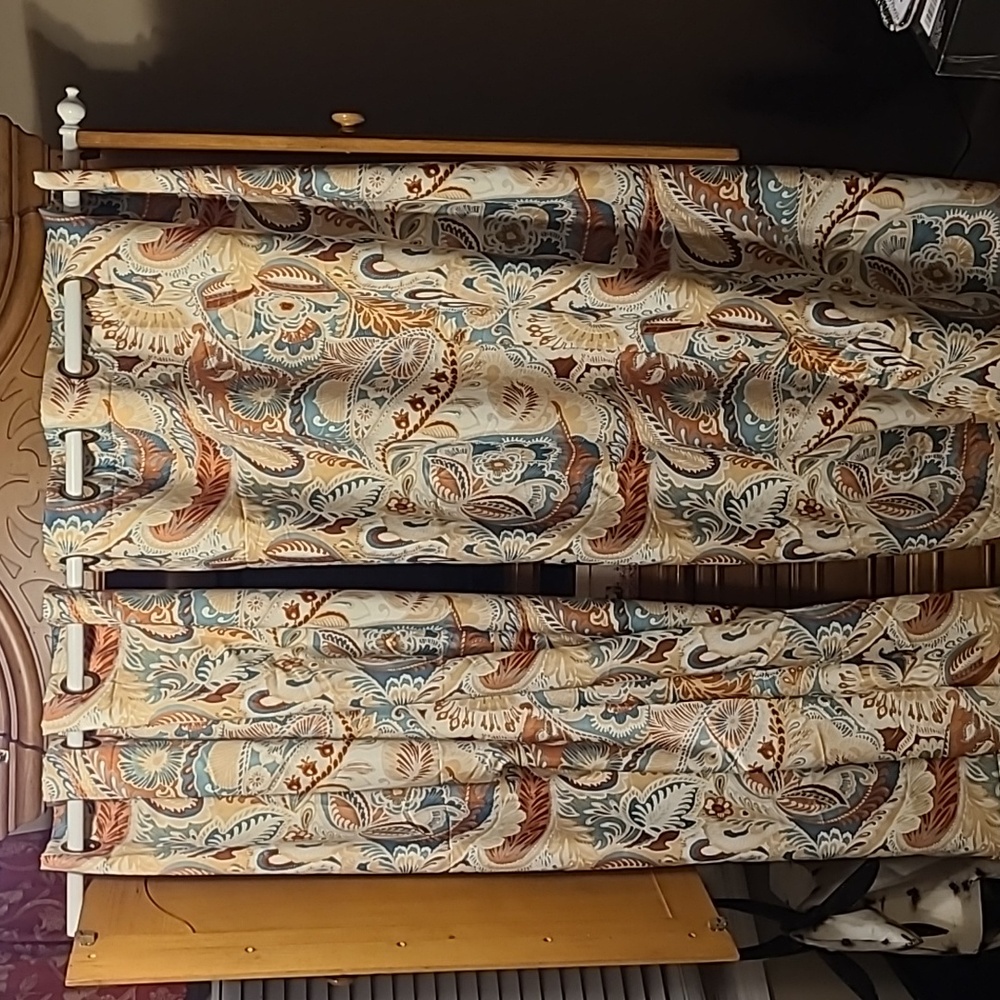 Pier 1 Paisley Curtains in Blue and Brown